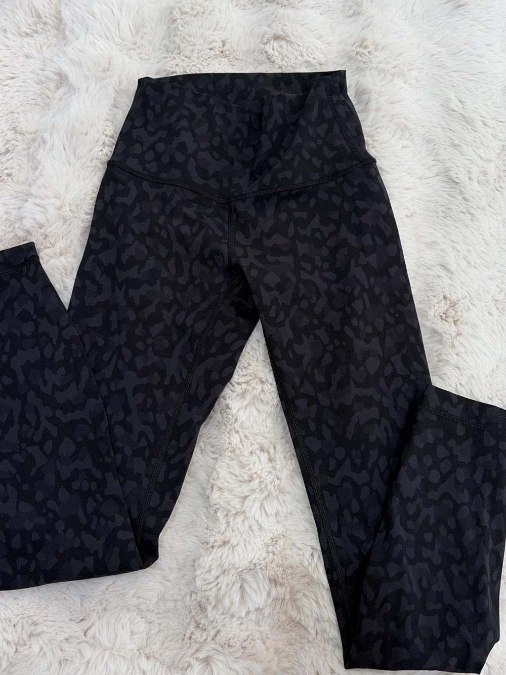 lululemon athletica Black Subtle Leopard High-Rise Leggings